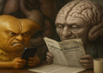 Fígado e Cérebro leem um texto de Guilherme Macalossi