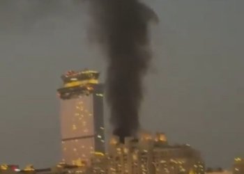 Fogo atinge hotel de luxo em Dubai