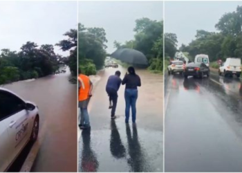 Chuva alaga pista e trava Estrada da Guia ; motoristas relatam caos em fila quilométrica