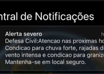 Defesa Civil envia alerta para chuva forte, ventania e granizo em SP