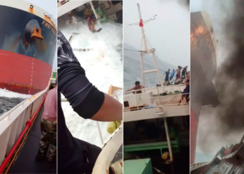 VÍDEO mostra colisão de navio de grande porte com barco de pesca chinês no Estreito de Singapura